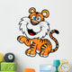 Vector illustration of Tiger cartoon Wall Decal
