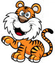 Vector illustration of Tiger cartoon Wall Decal