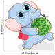 Funny Cartoon Elephant Carrying Wall Decal