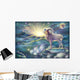 aries ram zodiac horoscope mountains clouds horn stars sun haze Wall Mural
