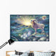 aries ram zodiac horoscope mountains clouds horn stars sun haze Wall Mural