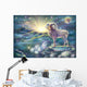aries ram zodiac horoscope mountains clouds horn stars sun haze Wall Mural