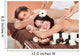 Couple Receiving Shoulder Massage At Spa Wall Mural