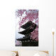 Cherry Blossom and Pagoda in Spring Wall Mural
