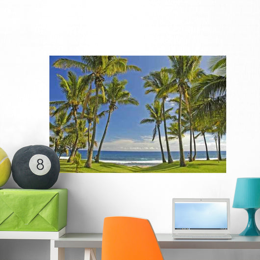Grand Anse Beach Palm Trees Wall Decal