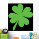Green Shamrock Wall Mural