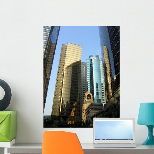 Skyscraper Reflections Wall Mural