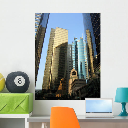 Skyscraper Reflections Wall Mural