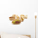 Pistachio nuts isolated on white Wall Decal