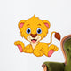 Cute lion cartoon Wall Decal