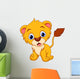 Cute Lion Cartoon Wall Decal