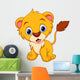 Cute lion cartoon Wall Decal