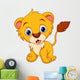 Cute lion cartoon Wall Decal