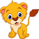 Cute lion cartoon Wall Decal