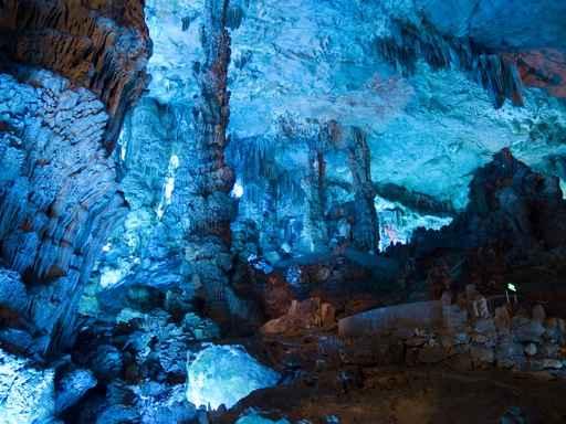 Reed Flute Cave Guilin Guangxi China Blue Wall Decal