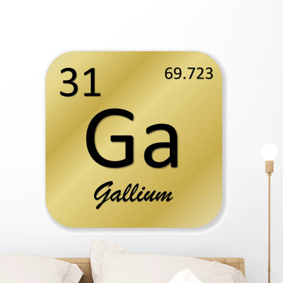 Gallium Element Wall Decal shown on a wall