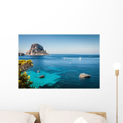 Islands Ibiza Spain Wall Mural shown on a wall