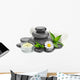 spa still life zen basalt stones and daisy Wall Decal