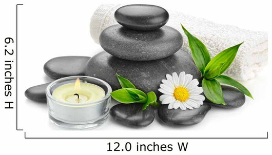 spa still life zen basalt stones and daisy Wall Decal