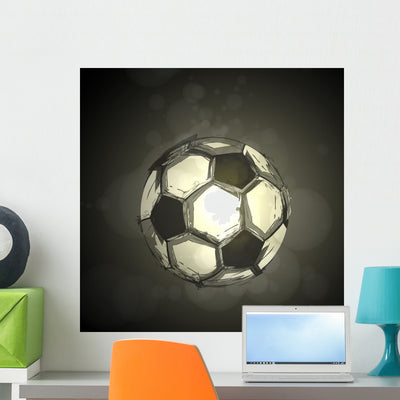 Soccer Light Abstract Vector shown on a wall