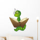 cute bookworm Wall Decal
