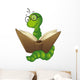 cute bookworm Wall Decal