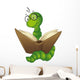 cute bookworm Wall Decal