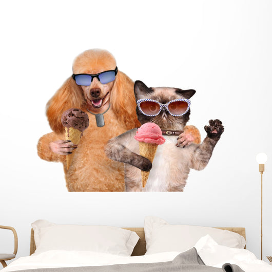 Dog with Cat Eat
