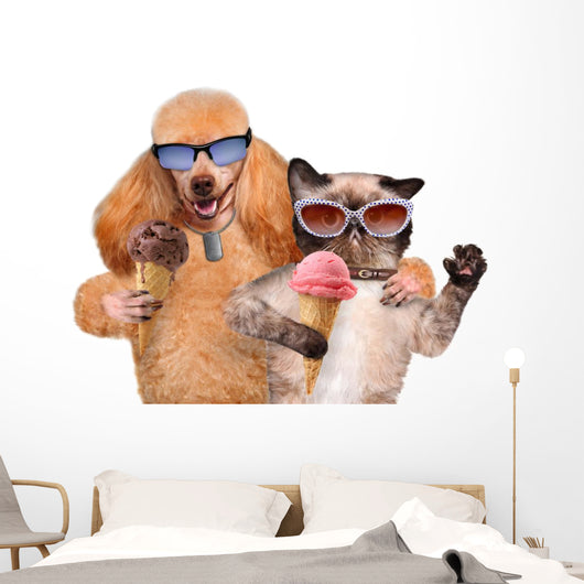 Dog with Cat Eat