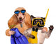 Dog with cat diver. Wall Decal