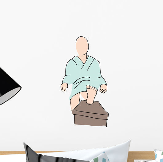Person Getting Pedicure Wall Decal