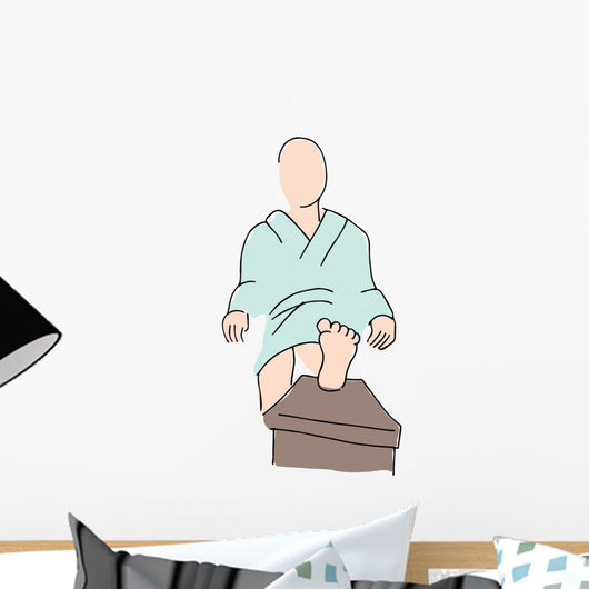 Person Getting Pedicure Wall Decal