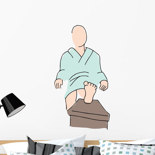 Person Getting Pedicure Wall Decal