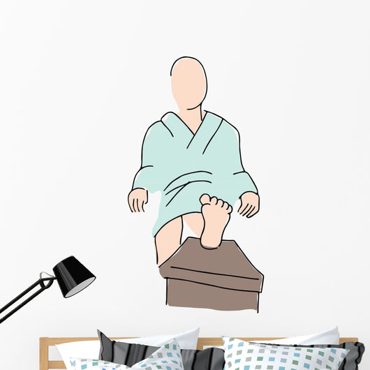 Person Getting Pedicure Wall Decal