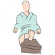 Person Getting Pedicure Wall Decal