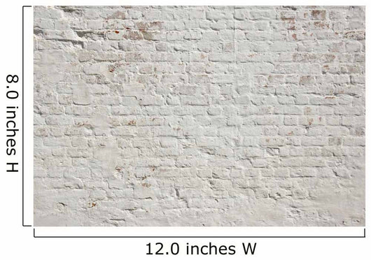 White Grunge Brick Wall Background Wall Mural