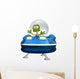 Funny Alien Wall Decal