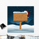 Merry Christmas Wooden Board Wall Mural