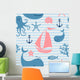 Seamless Pattern with Cute Wall Decal