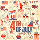 4th of July design element Wall Mural