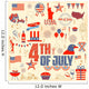 4th of July design element Wall Mural