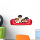 American Collie Welpen im Hundebett Wall Decal