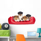 American Collie Welpen im Hundebett Wall Decal