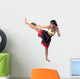 Female Muay Thai Fighter Wall Decal