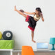 Female Muay Thai fighter Wall Decal