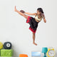 Female Muay Thai fighter Wall Decal