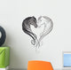 Horse Head Heart Wall Decal