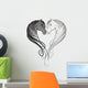 Horse Head Heart Wall Decal