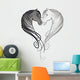 Horse Head Heart Wall Decal