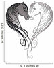Horse Head Heart Wall Decal